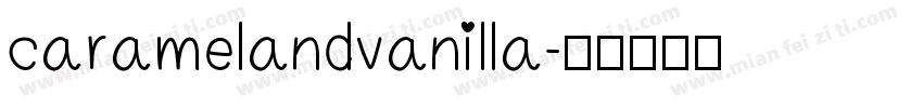caramel and vanilla字体转换